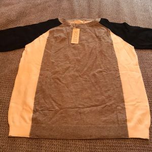 Roolee Short Sleeve Color Block Sweater